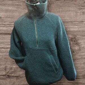 Madewell Do Well Sherpa Fleece Half-Zip Pullover Sweatshirt Cozy Women’s SZ M